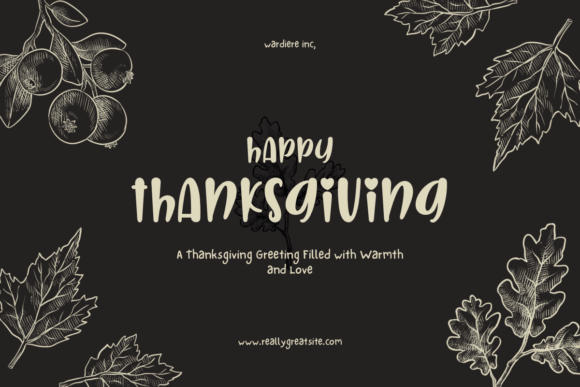 Happy Thanksgiving Day Font - Preview 2