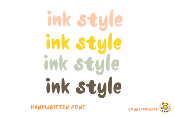 Ink Style Font PNG with transparent background - Preview 2