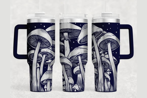 Mushroom 40oz Laser Tumbler Wrap SVG