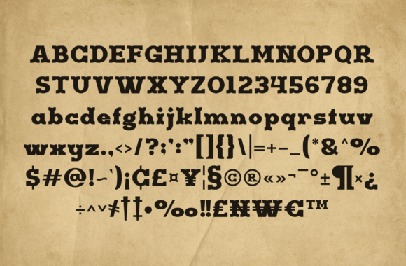 Outlaws Shield Font PNG with transparent background - Preview 5