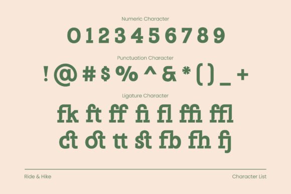 Ride & Hike Font PNG with transparent background - Preview 2