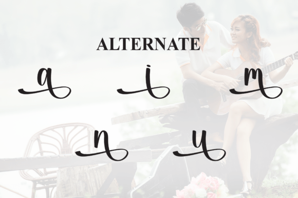 Romantic Moment Font PNG with transparent background - Preview 5