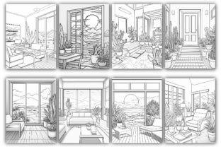 200 Landscapes Rooms Coloring Pages Kdp Graphic by KIDS ZONE · Creative ...