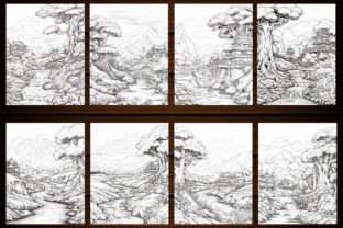 250 Mindfulness Landscape Coloring Pages Graphic by E A G L E ...
