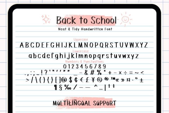 Back to School Font - Preview 1