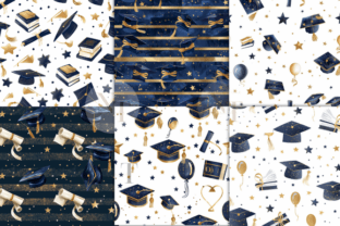 Blue Graduation Digital Paper Graphic by Nam Tiwa · Creative Fabrica