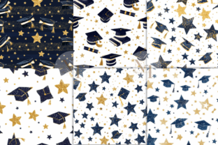 Blue Graduation Digital Paper Graphic by Nam Tiwa · Creative Fabrica