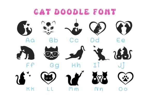 Cat Doodle Font - Preview 1