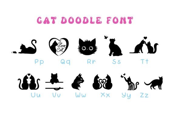 Cat Doodle Font - Preview 2