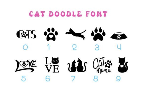 Cat Doodle Font - Preview 3