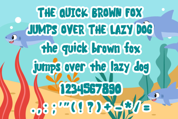 Cute Shark Font - Preview 4