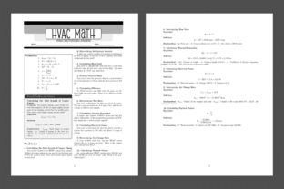 Essential HVAC Mathematics Worksheets Graphic by Kathryn Creates ...