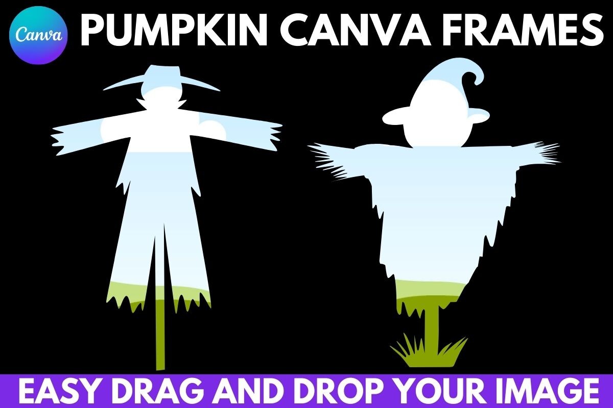 Scarecrow Canva Frame Fall Theme
