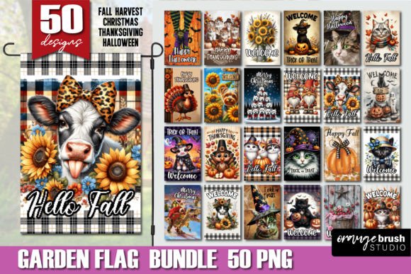 Fall Garden Flag Sublimation Bundle