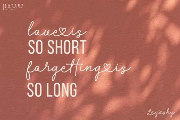 Layshy Font PNG with transparent background - Preview 2