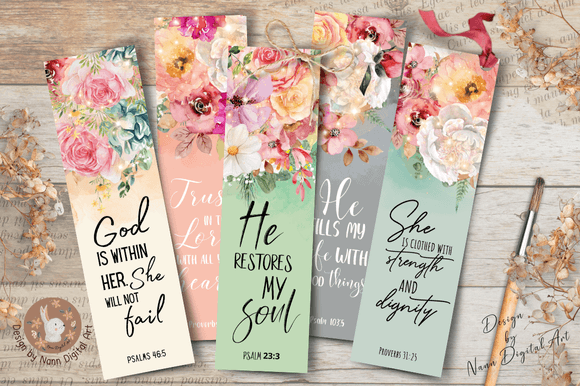 Printable Bible Verses Bookmark Set #038