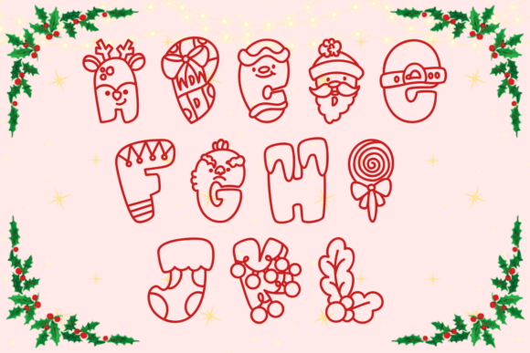 Bubble Christmas Font - Preview 1
