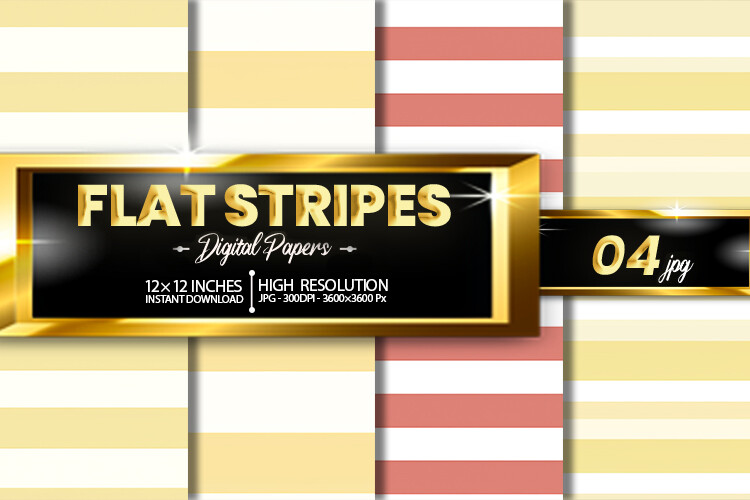 Flat Stripes Digital Papers Graphic by Hurairagraphics · Creative Fabrica