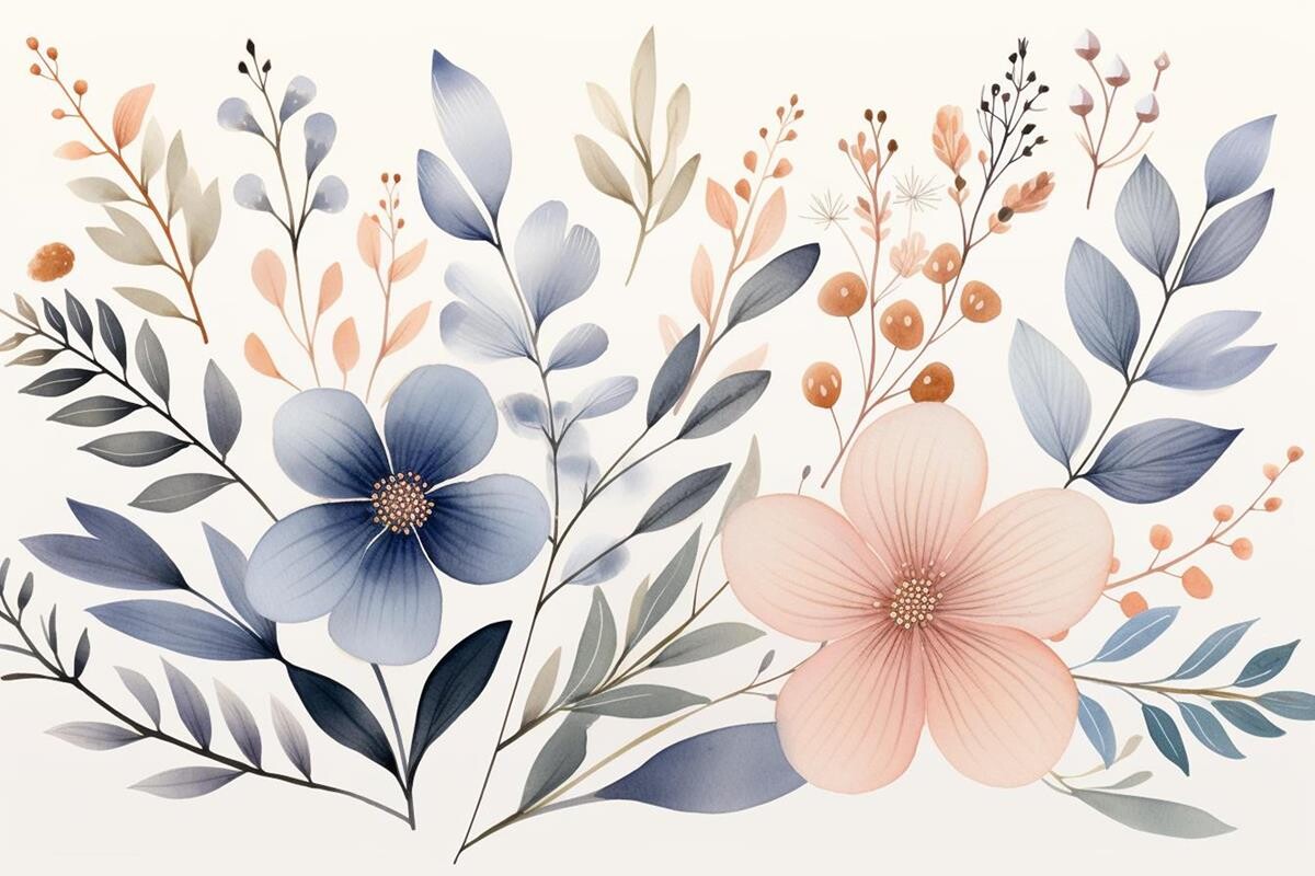 Flower Artistry Design Graphic by Ranya Art Studio · Creative Fabrica