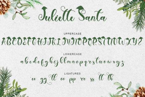 Juliette Santa Font font preview - 4