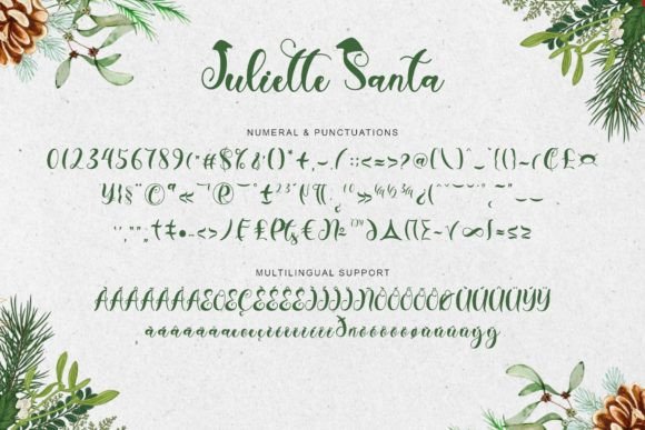 Juliette Santa Font font preview - 5
