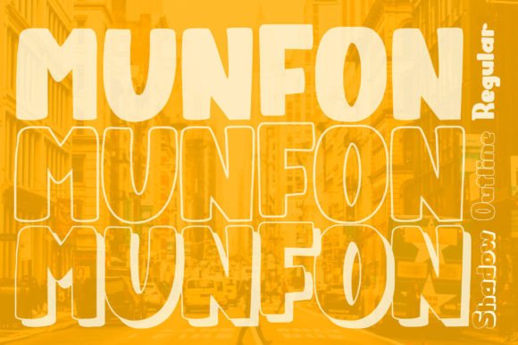 Munfon Font PNG with transparent background - Preview 3