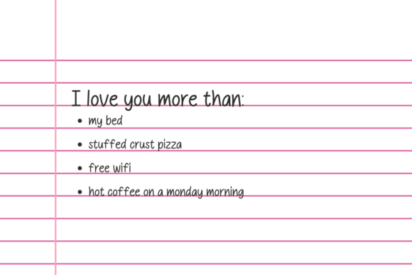 Note Book Font PNG with transparent background - Preview 3