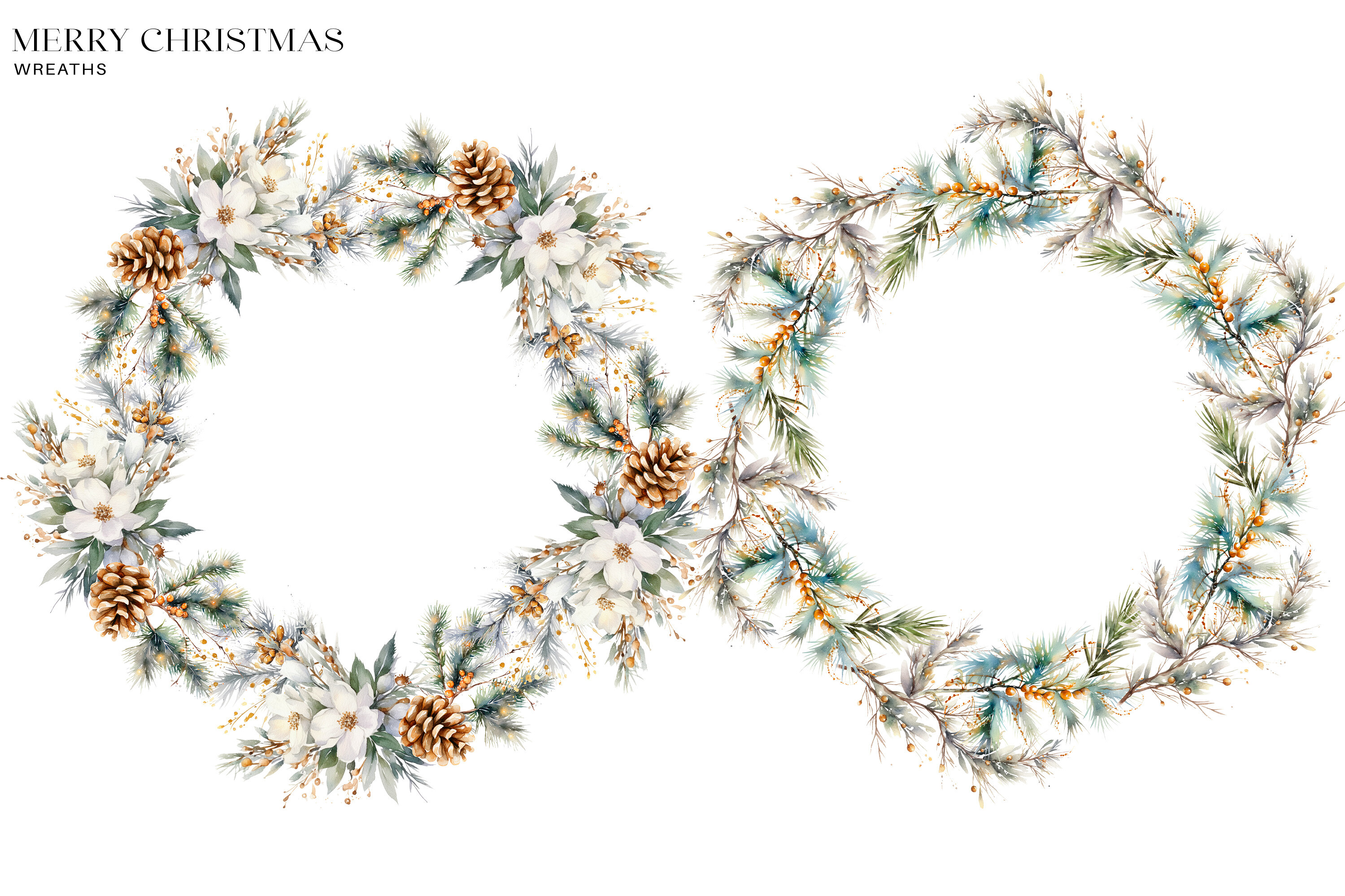 Watercolor Christmas Clipart Collection - photo 3
