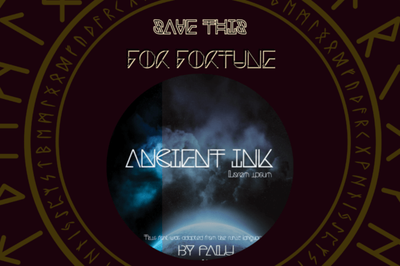 Ancient Ink Font PNG with transparent background - Preview 5