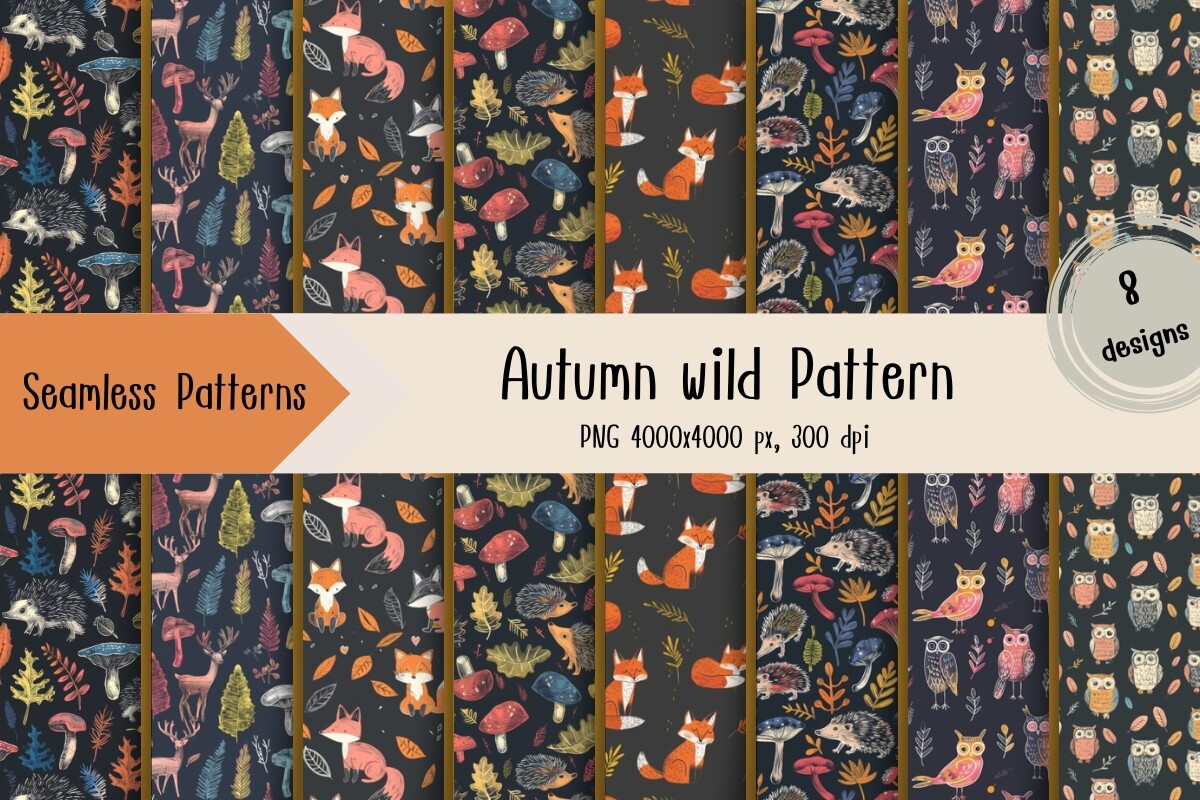 Autumn Wild Seamless Pattern Graphic by PannArtz Design · Creative Fabrica