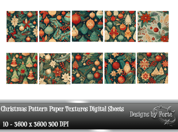 Christmas Pattern Paper Textures