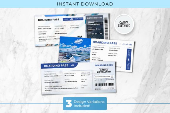 Cruise Surprise Boarding Pass Template
