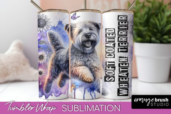 Cottage garden rose floral dog mom watercolor design for pet canvas wall art