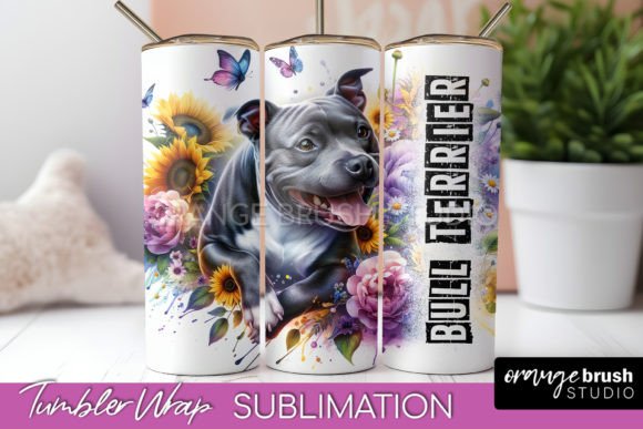 Wildflower floral dog mom watercolor large format canvas pet wall art design