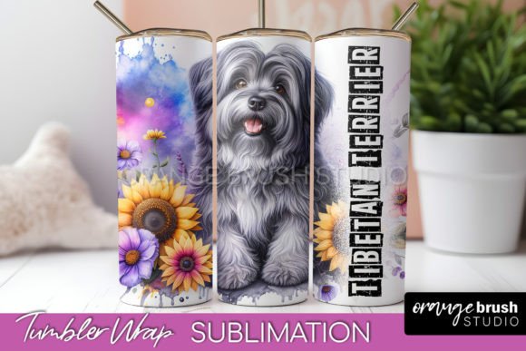 Lavender and violet floral dog mom watercolor design for pet flower crown canvas art