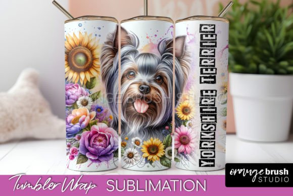 dog tumbler wrap dog mom floral tumbler 20oz skinny sublimation seamless bestseller