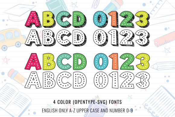 Dotted Rainbow Font - Preview 1