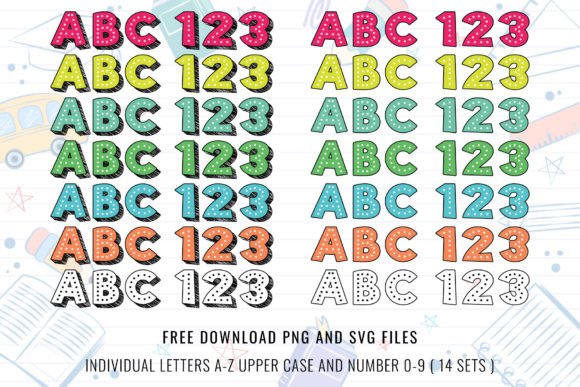 Dotted Rainbow Font - Preview 2