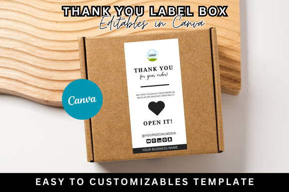 Box Label Textaur Editable Box Label Template Graphic by FolieDesign · Creative Fabrica