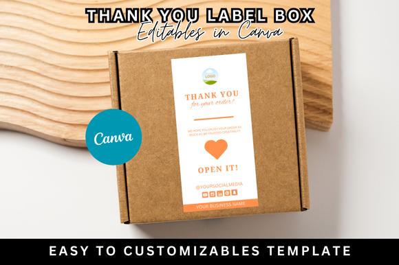 Editable Box Label Template Graphic by FolieDesign · Creative Fabrica