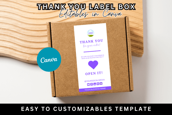 Editable Box Label Template