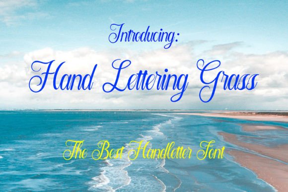 Hand Lettering Grass Font - Preview 3
