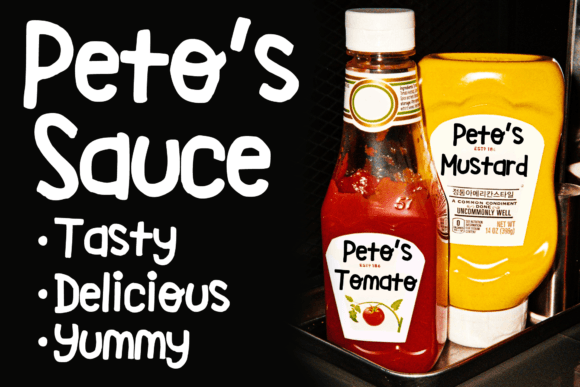 Ketchup Foodie Font PNG with transparent background - Preview 1