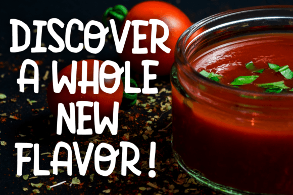 Ketchup Foodie Font PNG with transparent background - Preview 2