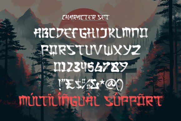 Kurhamo Brush Font PNG with transparent background - Preview 1