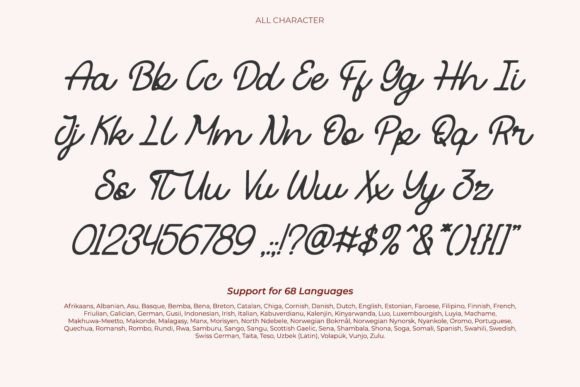 Opulent Floral Font PNG with transparent background - Preview 4