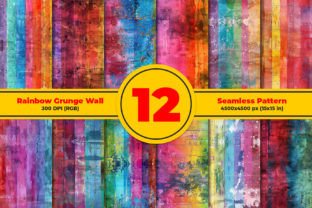 Rainbow Grunge Wall Seamless Pattern Graphic by mspro996 · Creative Fabrica