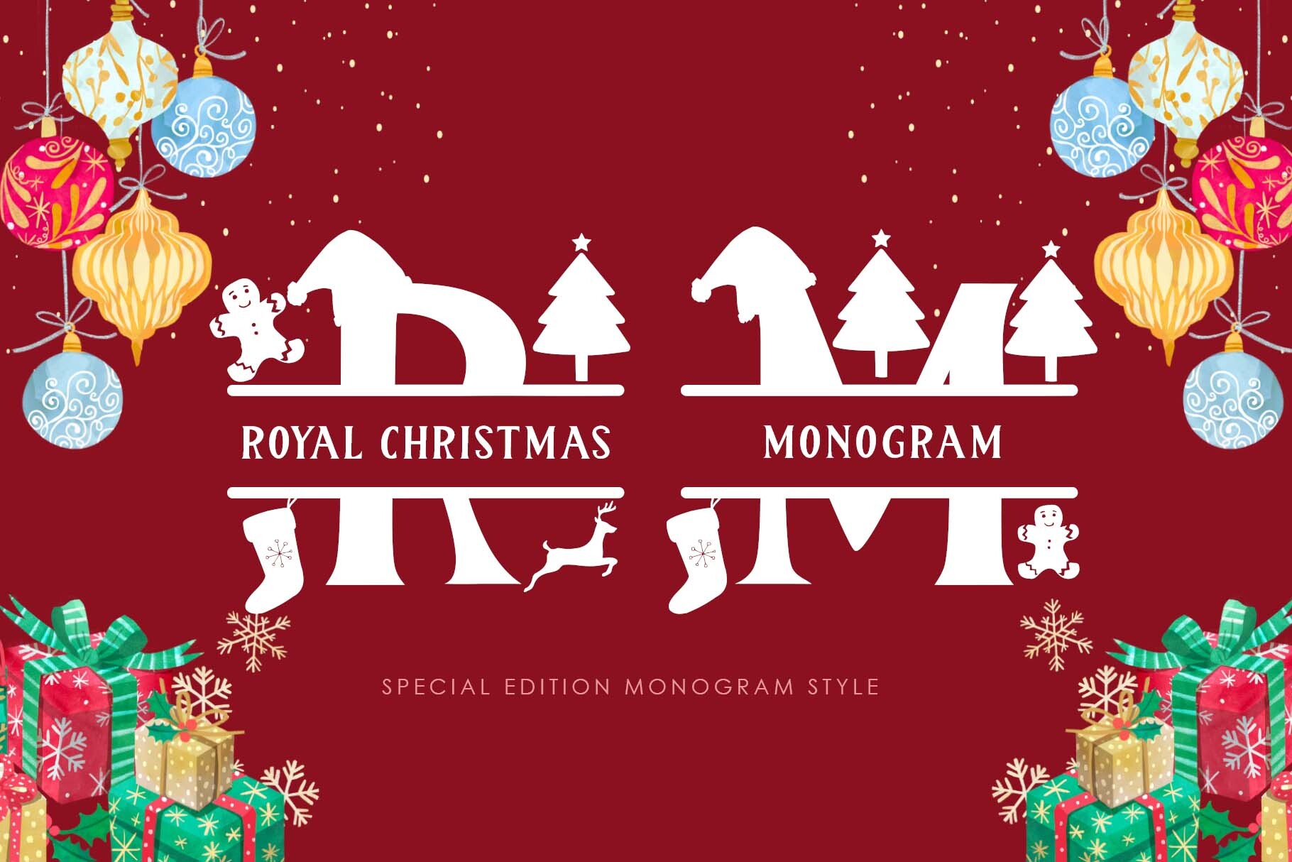 Royal Christmas Monogram Font - photo 1