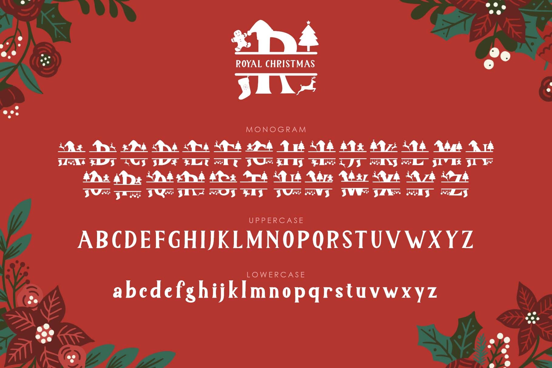 Royal Christmas Monogram Font - photo 5