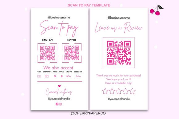 Scan to Pay, QR Code Sign Canva Template